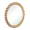 35" Mango Wood Beaded Ball Frame Wall Mirror
